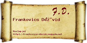 Frankovics Dávid névjegykártya